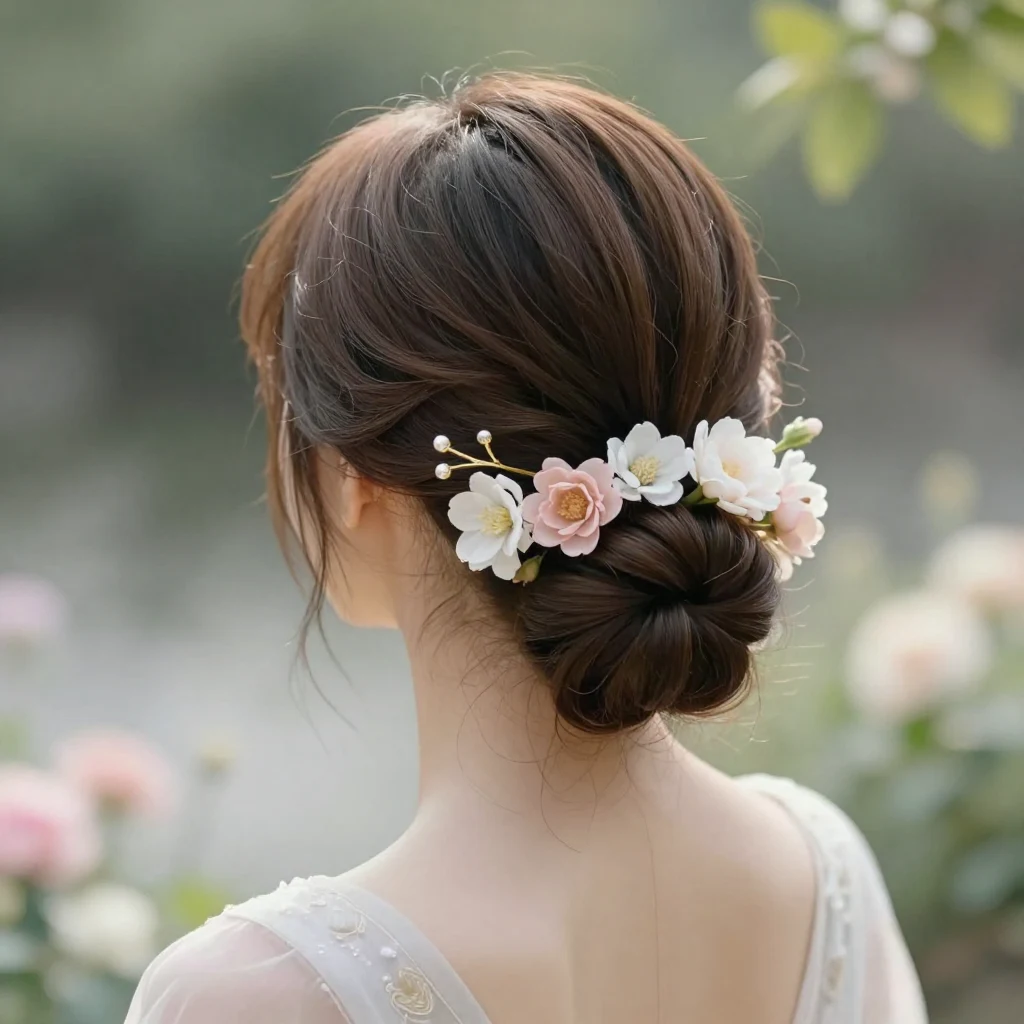 2. Elegant Low Bun
