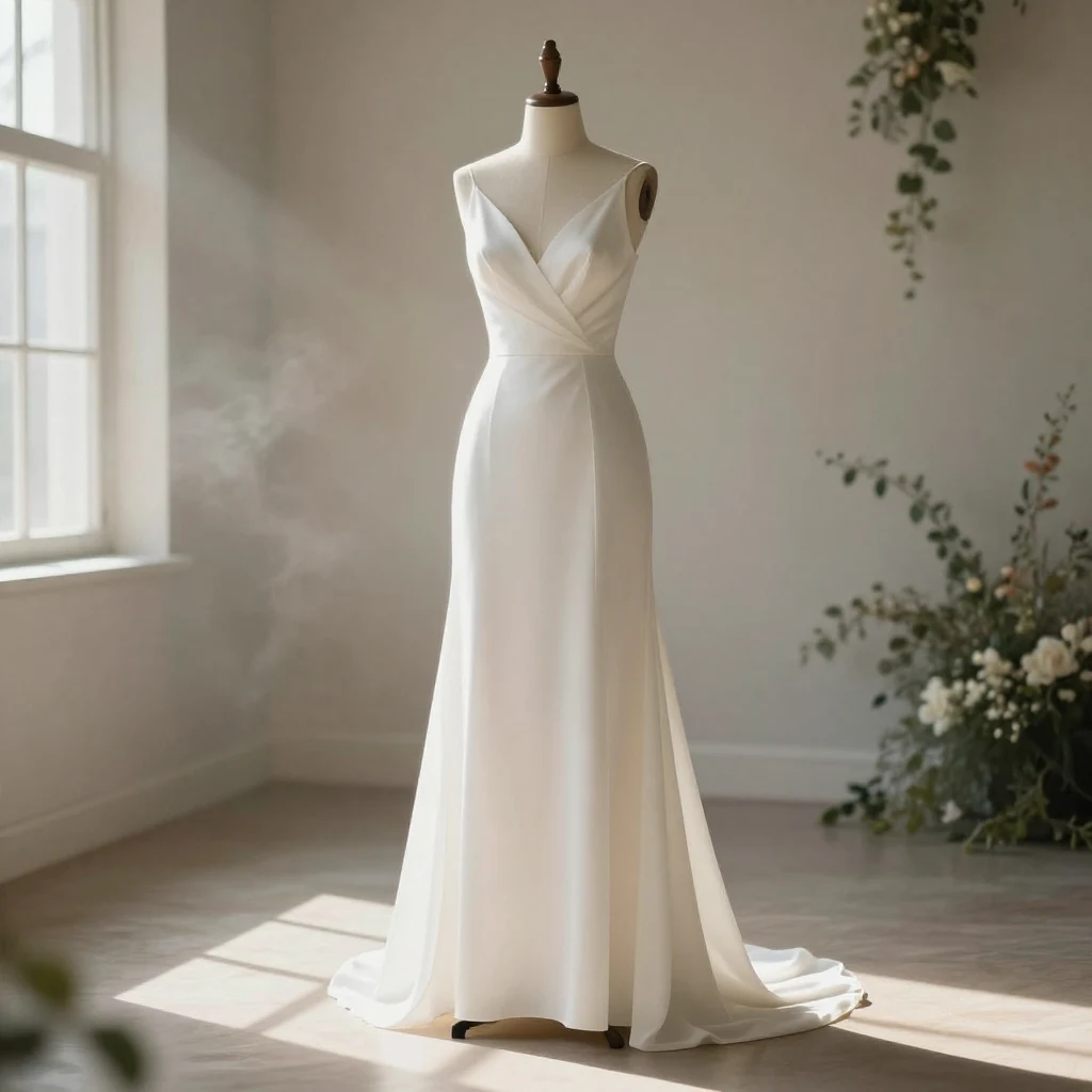 2. Minimalist Column Gown