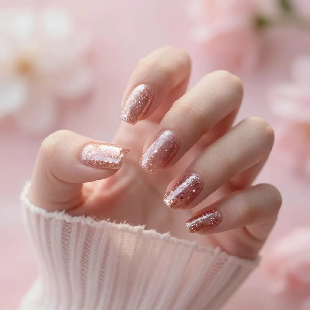 2. Shimmering Rose Gold