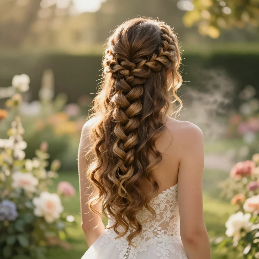 2. Textured Braided Half Up