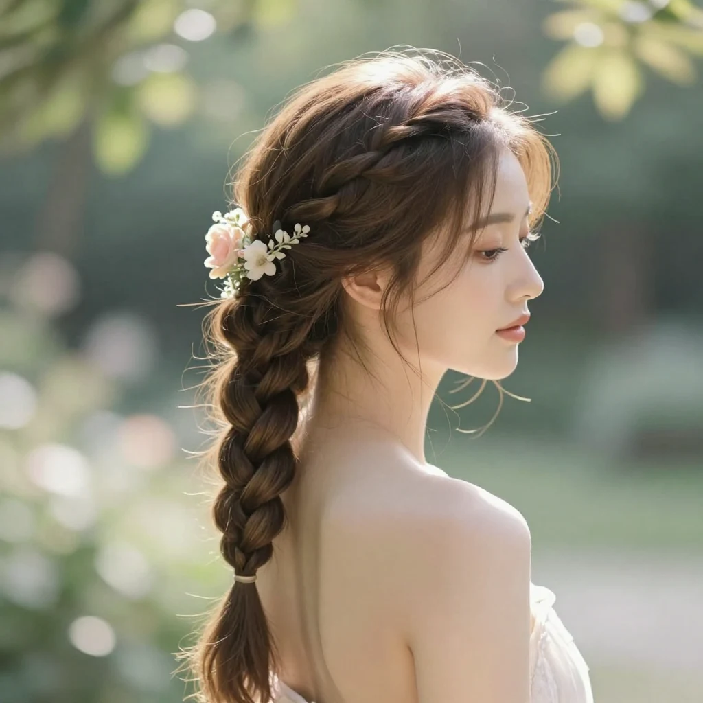 20. Fishtail Braid Updo