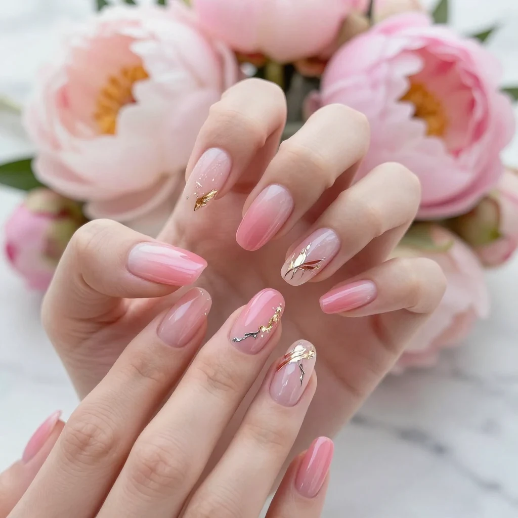 21. Elegant Tones with Foil Accents