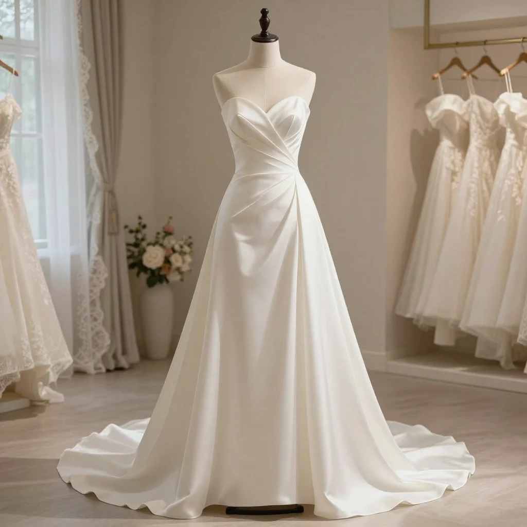 22. Simple Strapless Gown