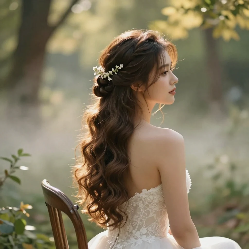 23. Asymmetrical Half Updo