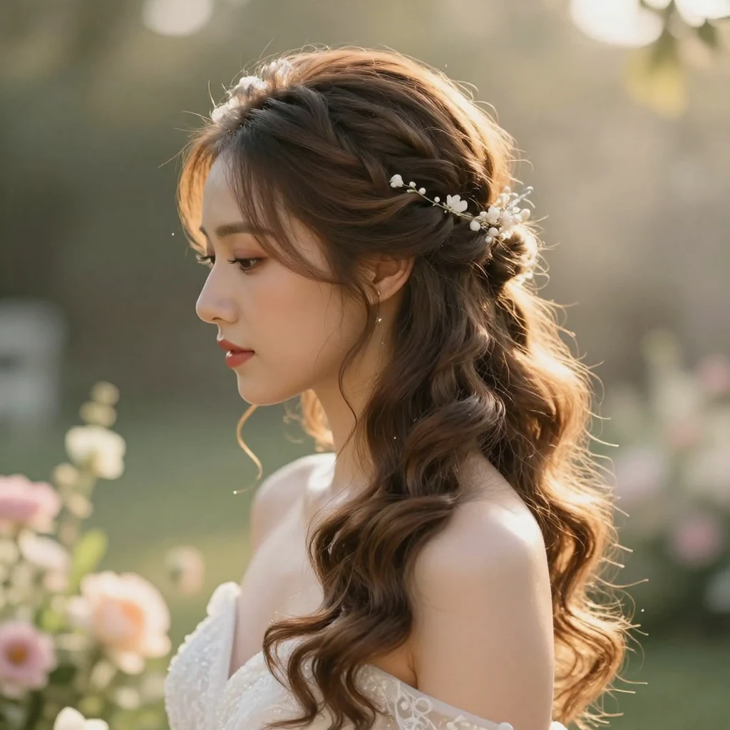 24. Half Up Twisted Front