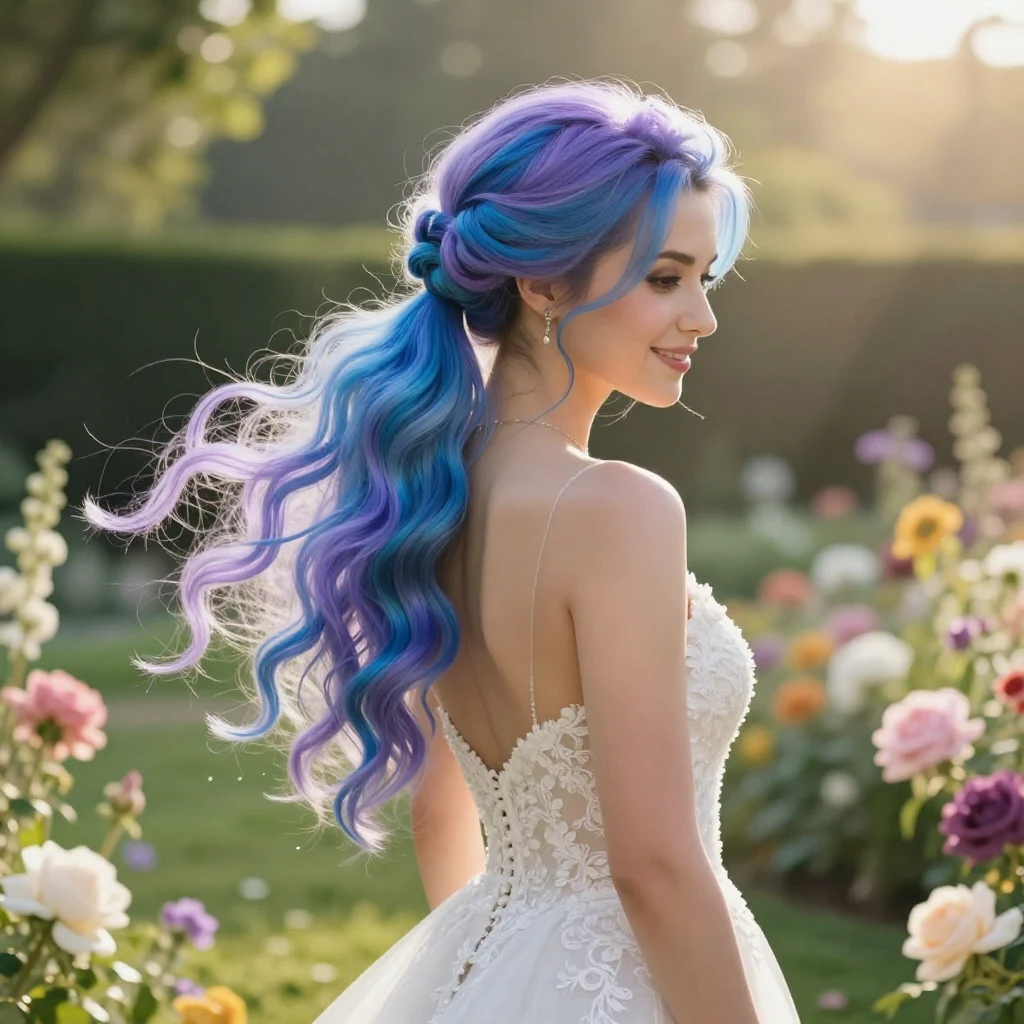24. Vibrant Colored Ponytail