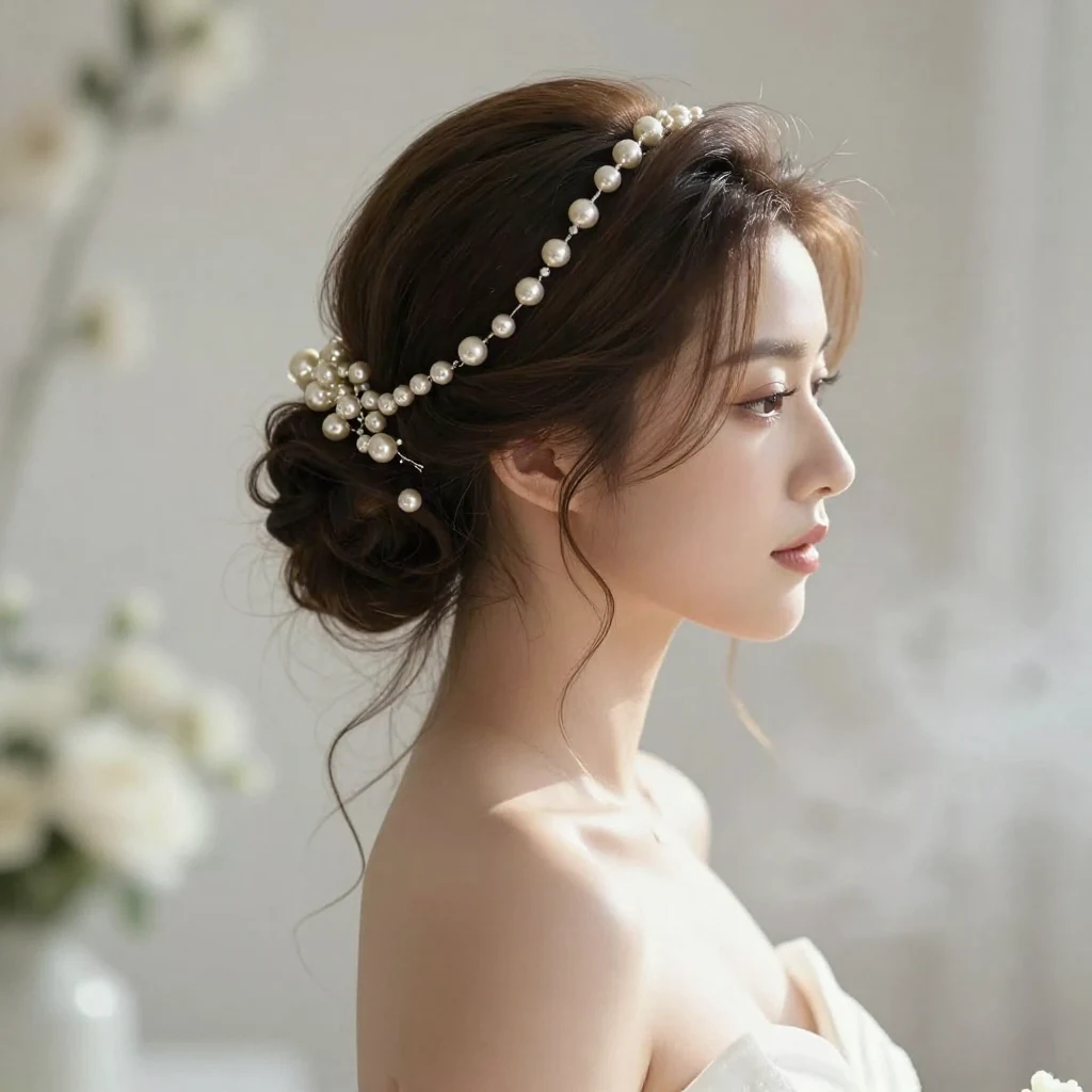 26. Half Up with Pearls