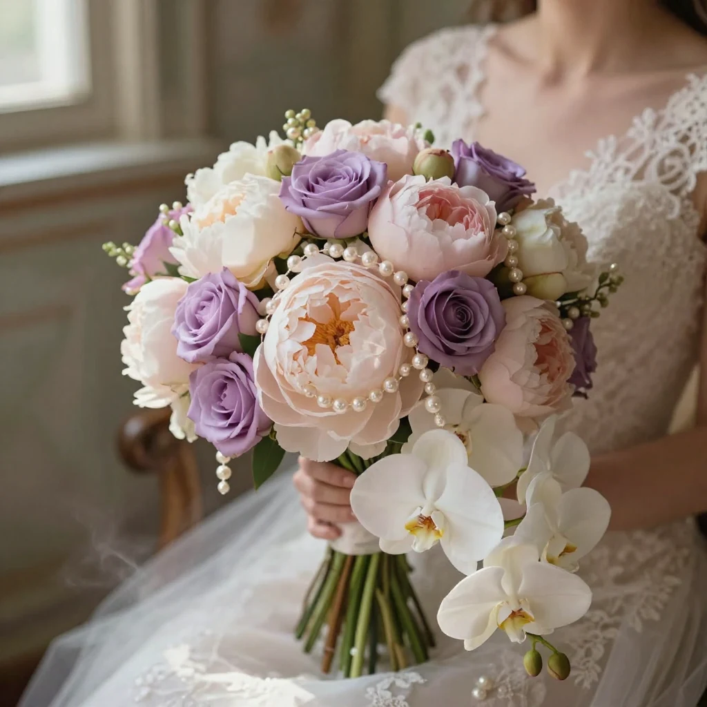 26. Vintage Pearl and Floral Combo