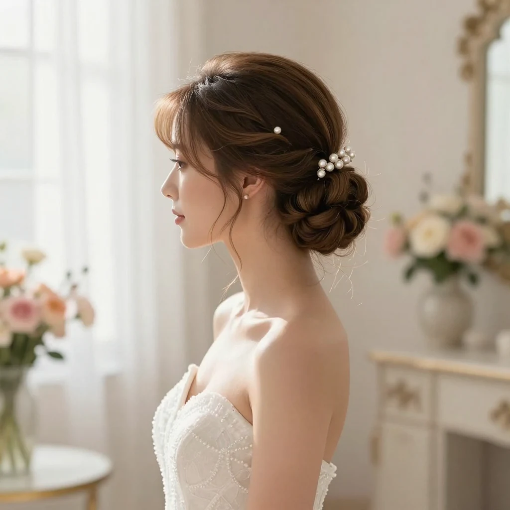 27. Classic French Twist Half Up