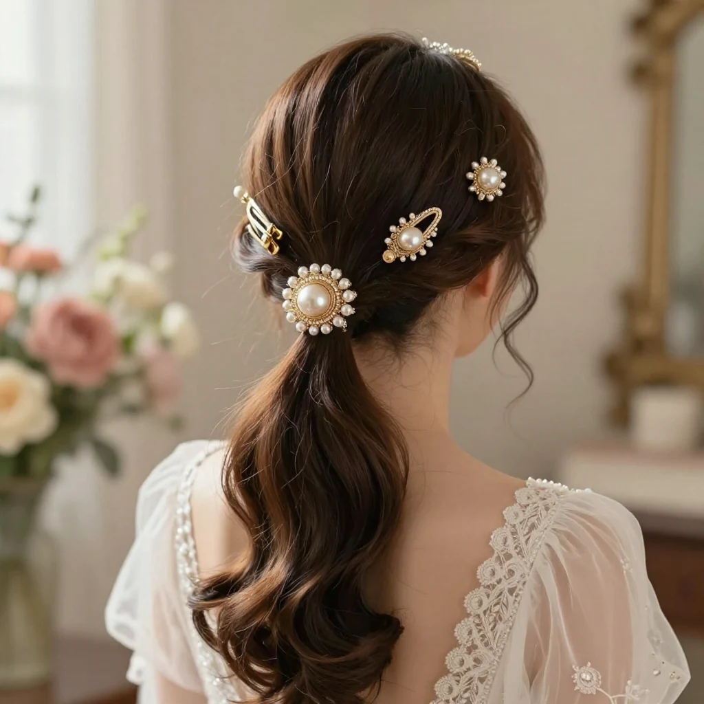 27. Ponytail with Vintage Clips