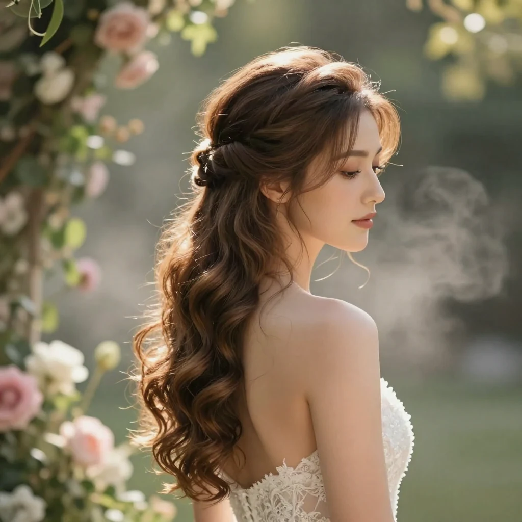 29. Side-swept Half Updo