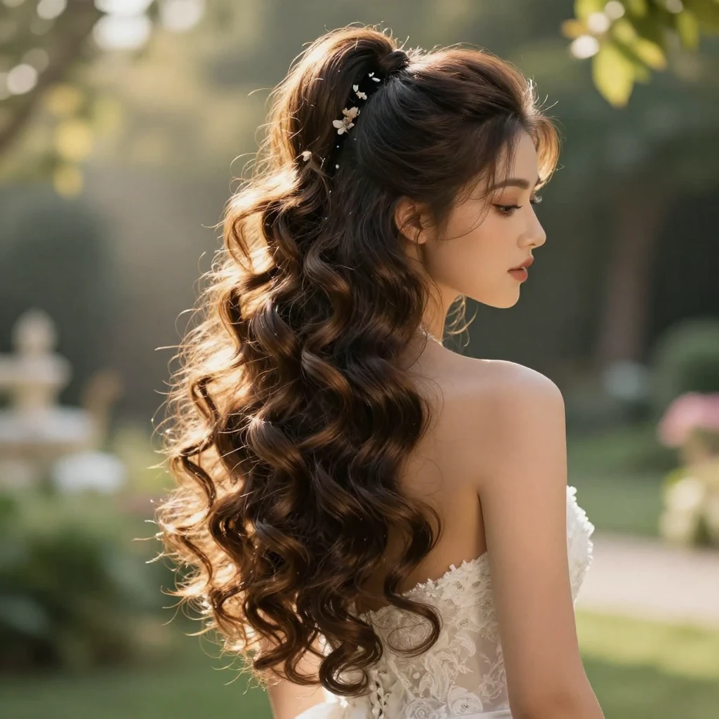 30. Glamorous High Volume Ponytail