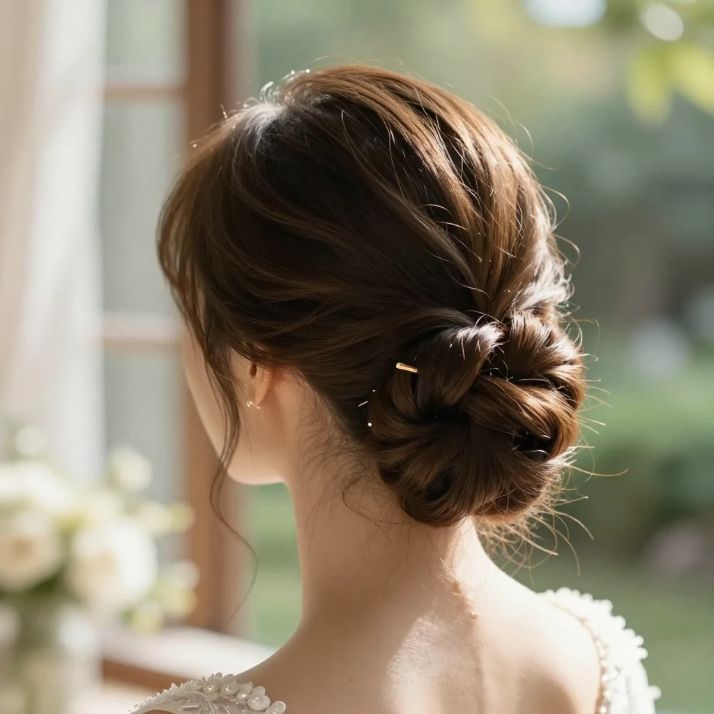 30. Sophisticated Double Knot Bun