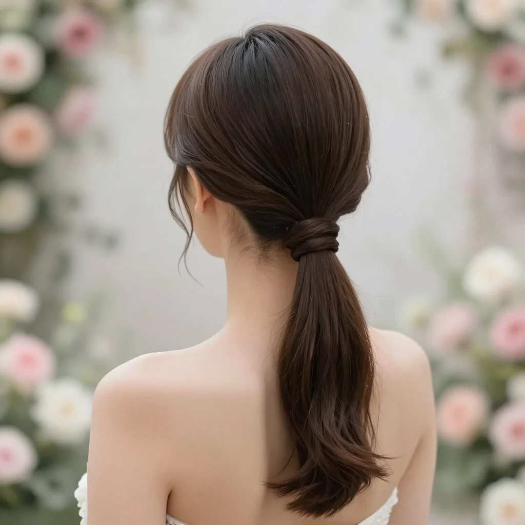 4. Sleek Low Ponytail