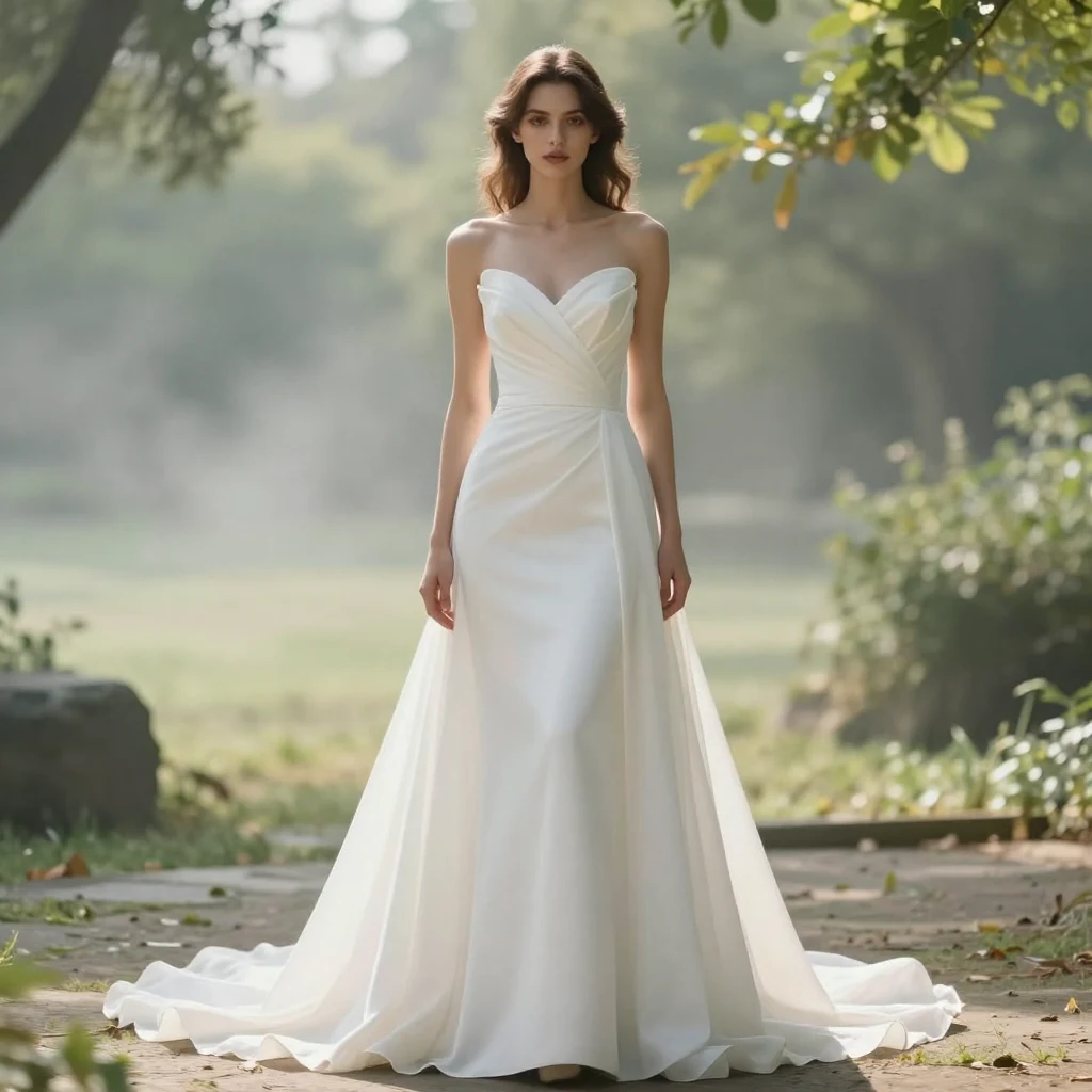 7. Illusion Neckline Gown