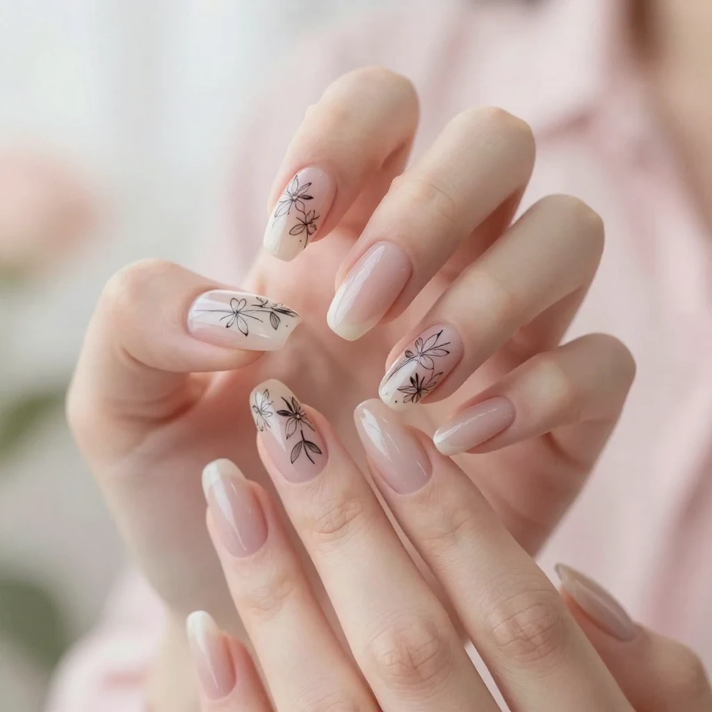 7. Minimalist Floral Silhouettes