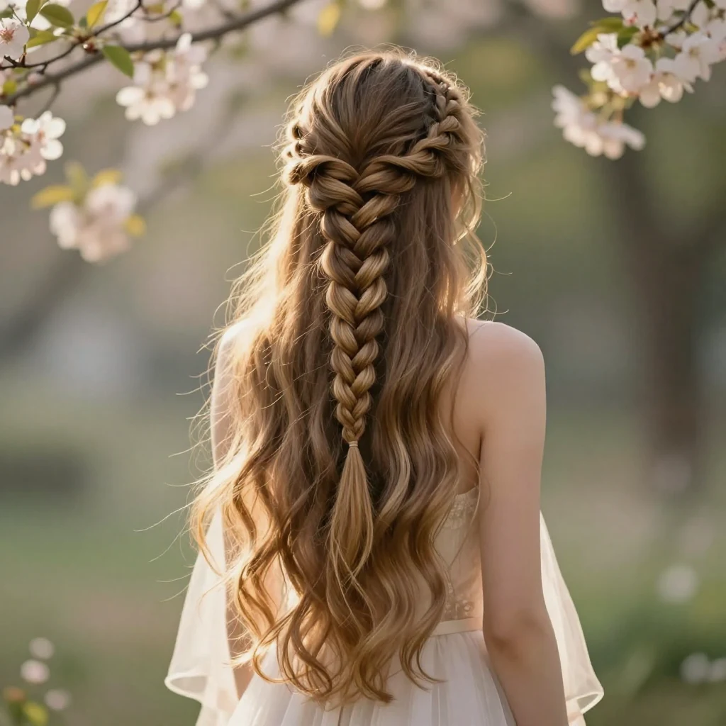 7. Romantic Waterfall Braid