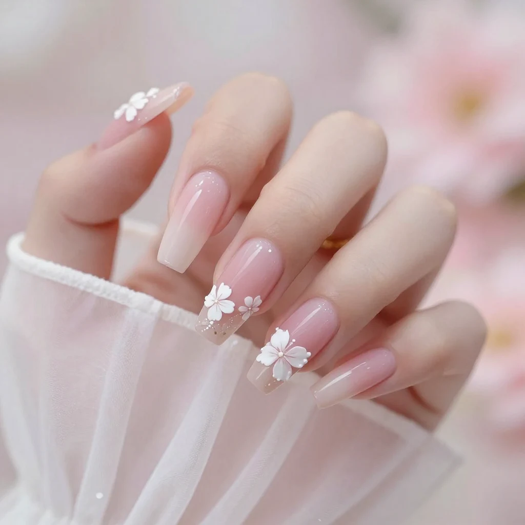 8. Ombre with Floral Touch