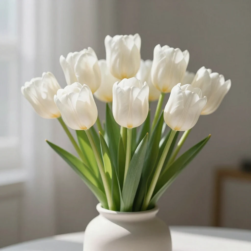 9. Chic White Tulip Bundle
