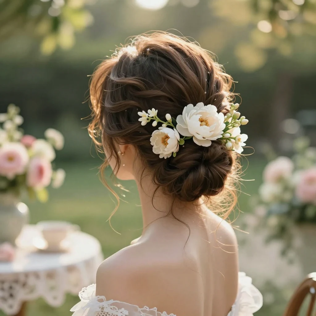9. Floral Updo