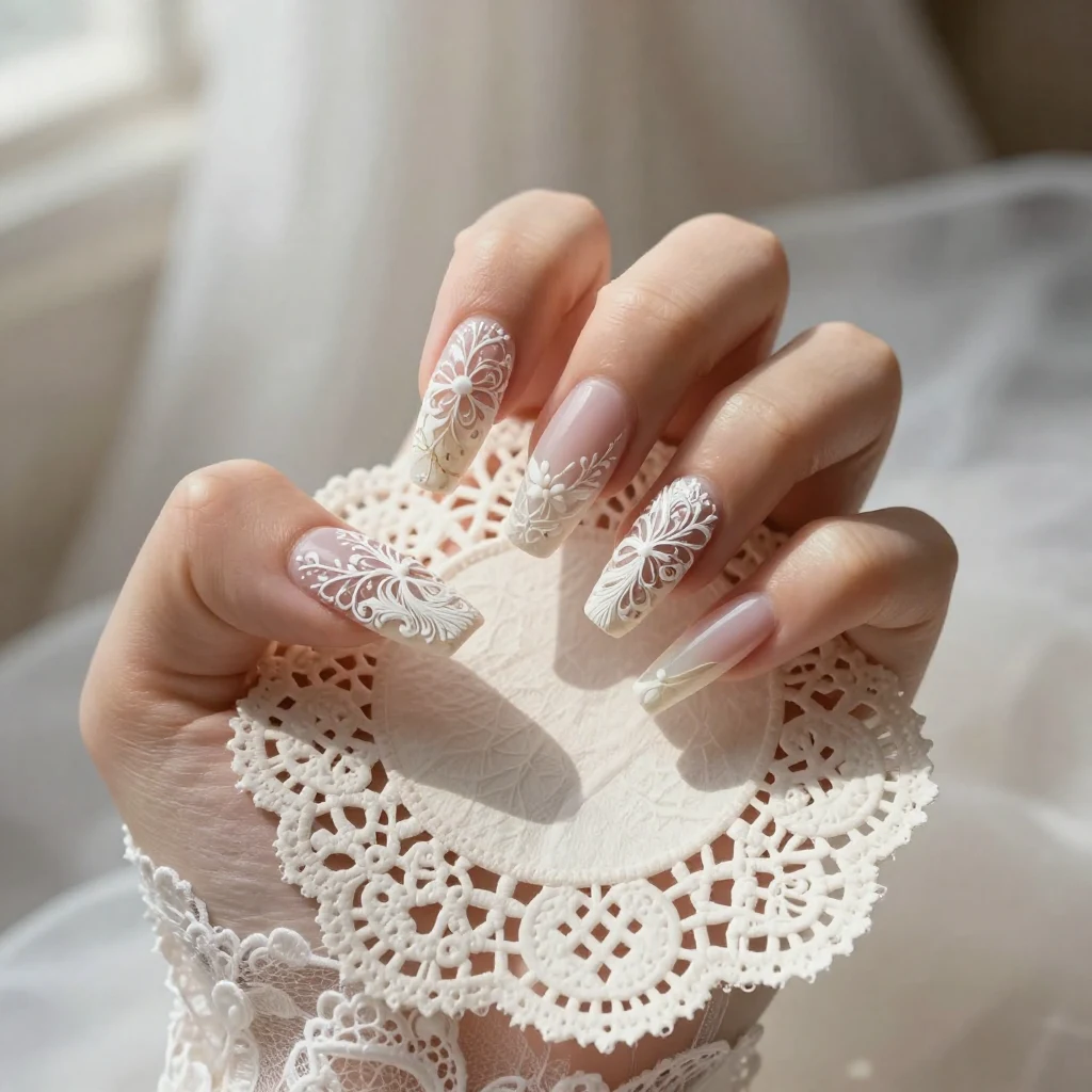 9. Lace Nail Art