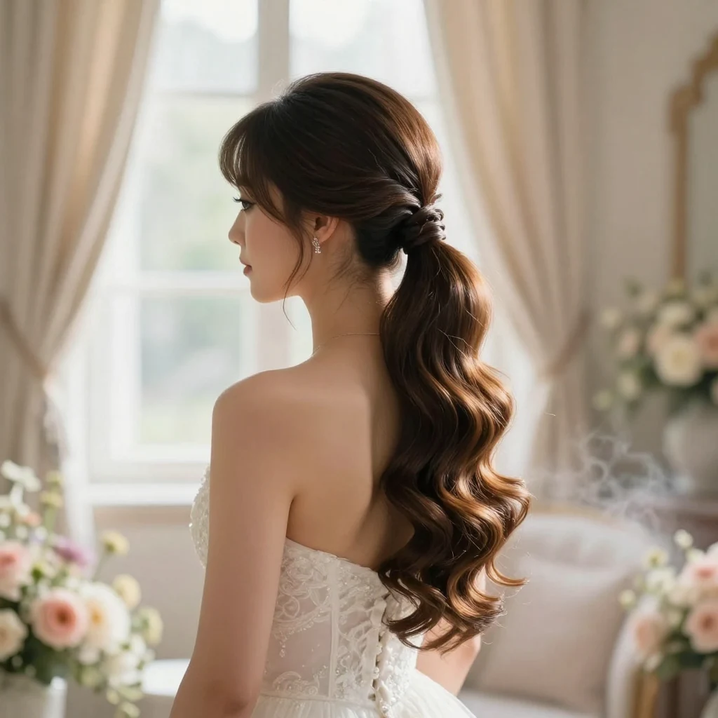 9. Sleek Curled Ponytail