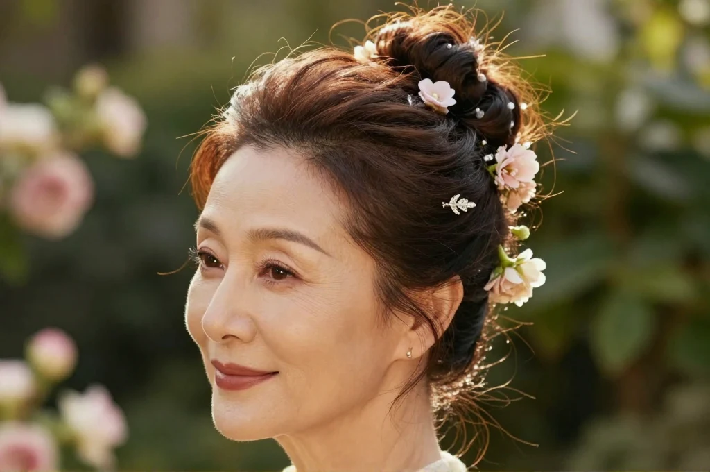 10. Messy Bun with Accessories