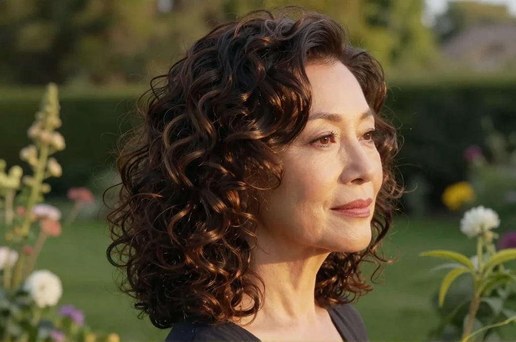 19. Curled Lob with Side Part