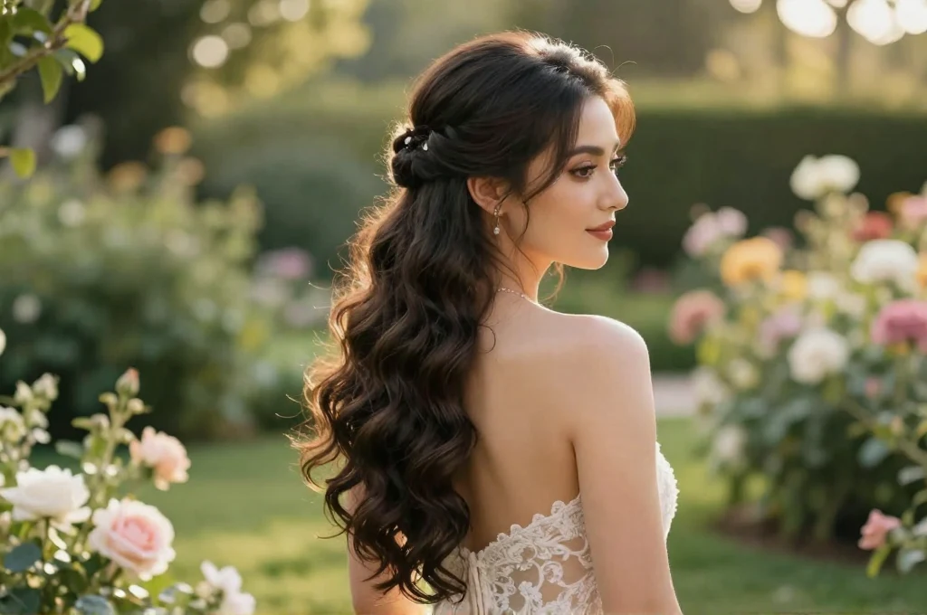 2. Half-Up Half-Down Bun