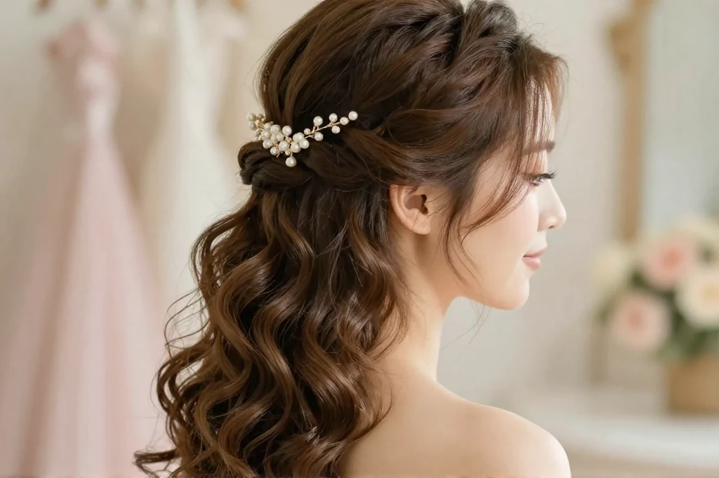 3. Chic Half-Up Half-Down Style