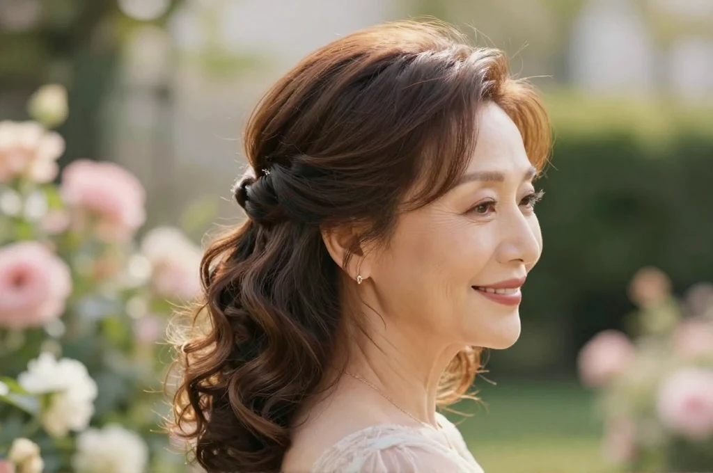 4. Half-Up Half-Down Style