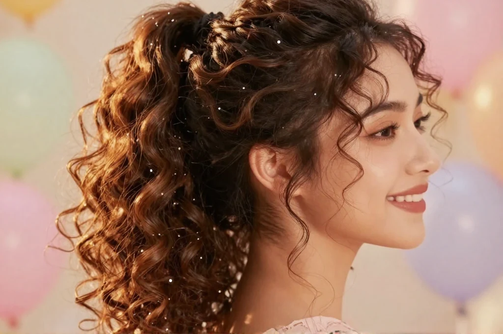 5. Curly Ponytail